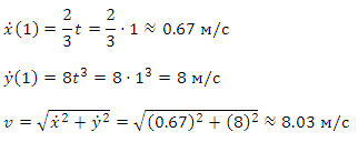 Решение задач по теоретической механике - Кинематика, уравнение движения точки (расчет скорости и ускорения)
